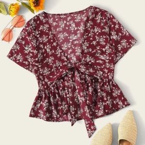 Red Floral Over Shirt